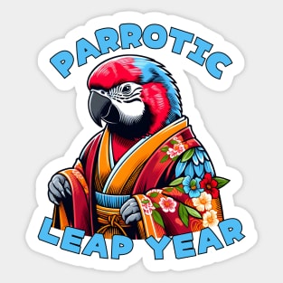 Leap year parrot Sticker